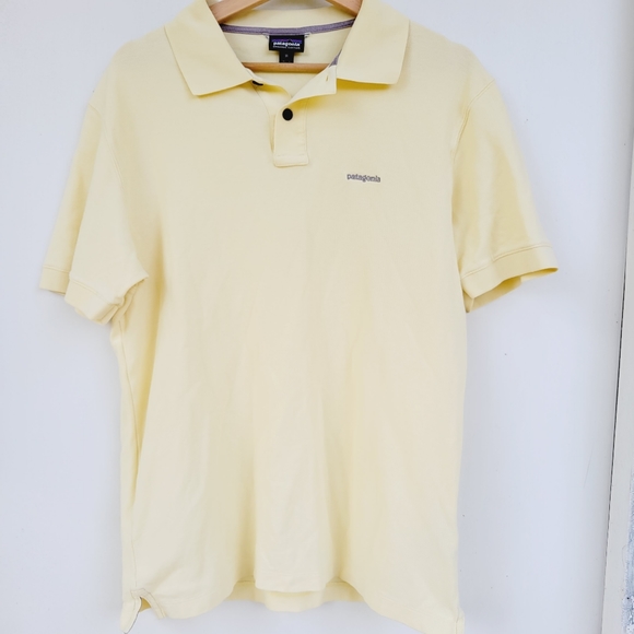 Patagonia Other - Patagonia Worn Wear mens Organic Cotton Banana Yellow Polo Shirt Size Medium